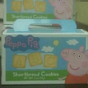 4 boxes peppa pig shortbread cookies