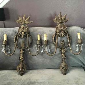 Pair of Victorian style wall sconce