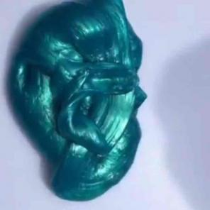 Blue metallic sea green and blue
