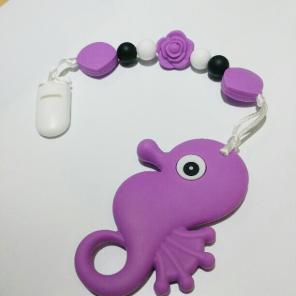 Teething seahorses clip on toy