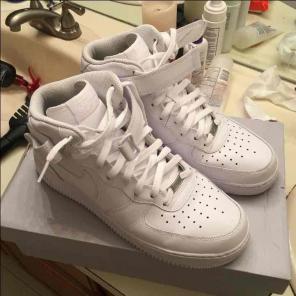 Nike All White Air Force 1 Mid size 10