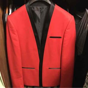 Men's red waist length blazed - 44R slim