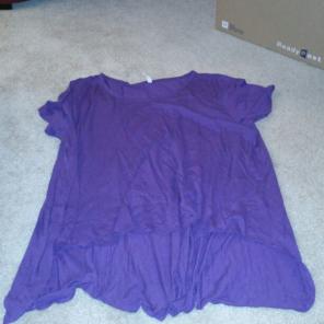 Purple Fabletics workout exercise top