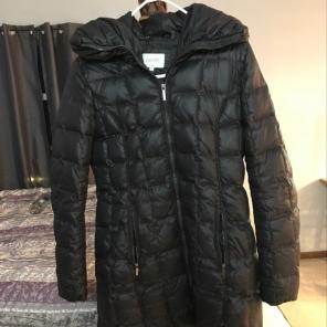 Grey Black Parka Medium