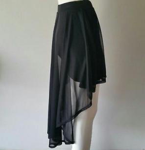 H&M High Low Black Skirt Elastic Waist