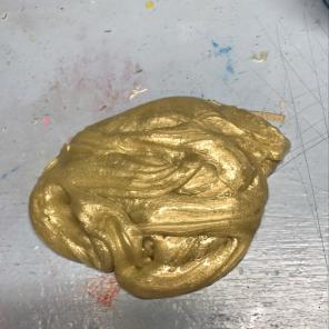 gold metallic slime! AMAZING COLOR