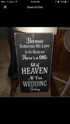 Approximately 8x18 Wedding Sign
