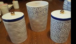 Magenta "Utensils" and Canisters