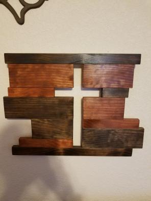 Handmade wooden wall cross
