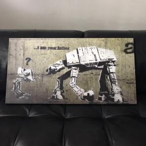 Banksy AT-AT Star Wars Canvas Poster
