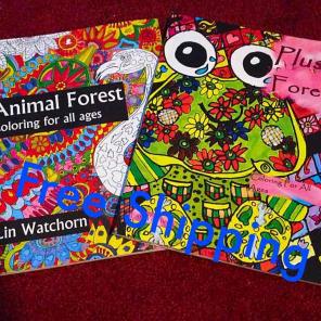 TWO adult coloring books