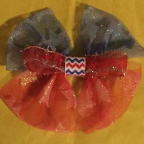 Patriotic hair bow