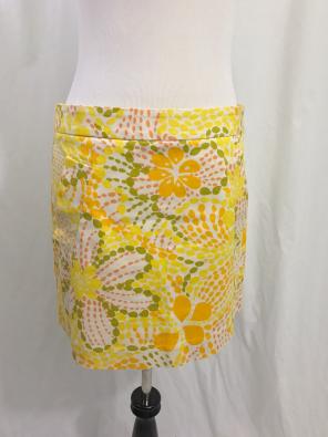 J. Crew Yellow Floral Mini Skirt 6