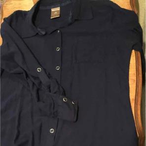 White Stag navy blue mid sleeve top