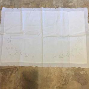 Beautiful pair of white cutwork shams