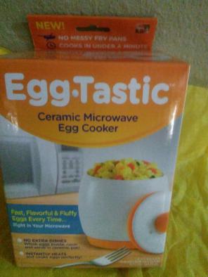 Eggtastic ceramic microwave egg cooker!