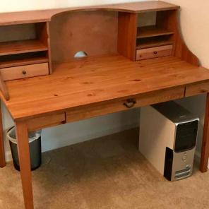 LARGE NEW OAK OFFICE DESK
