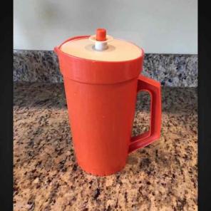 Tupperware Orange Retro Pitcher- 2.5 Q