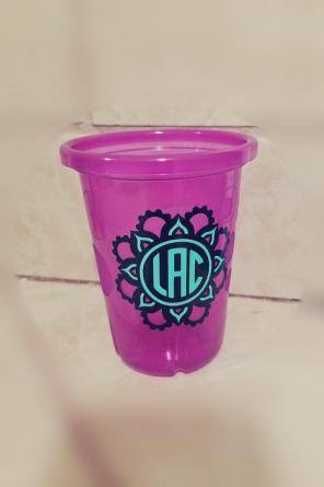 Sippy Cup With Mandala Monogram
