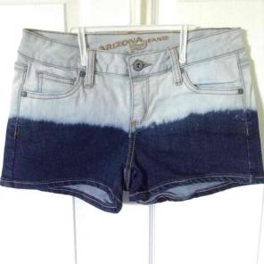 Dip Dye Ombre Blue Denim Shorts | Size 1