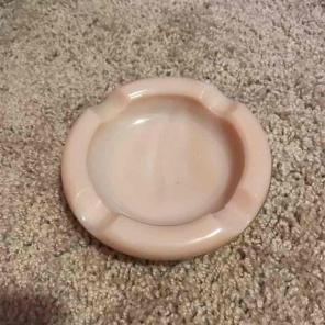 Pink marble ashtray