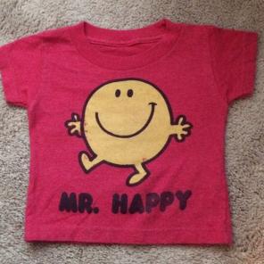 Baby Boy 12 Months Mr Happy Vintage Tee