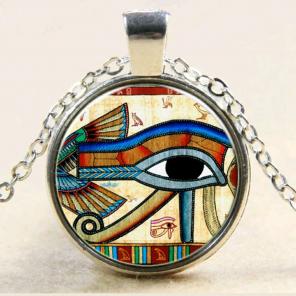 Eye of Ra Egyptian cabochon necklace