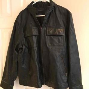 Men's black. leather jacket