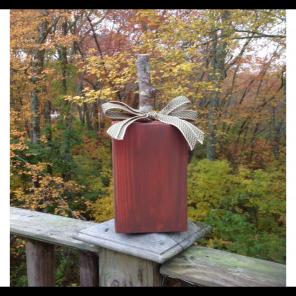 Handcrafted Primitive Pumpkin. Wood. NWT