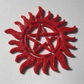 Supernatural Demon Keychain Necklace