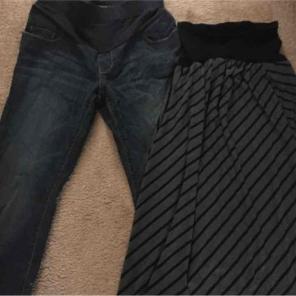 Maternity Sz M jeans and skirt Oh Baby