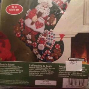 Bucilla felt and sequin stocking kit.
