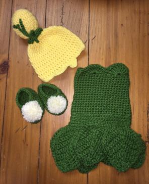 Tinker bell Baby Crochet Outfit