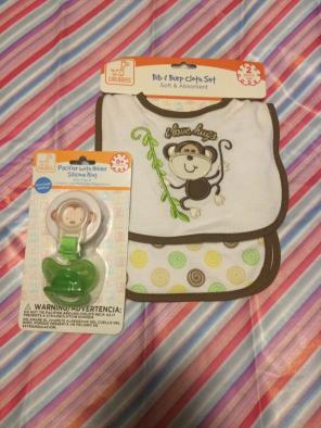 Monkey Bib And Burp Set