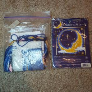 Free ship! Moon Needlepoint Yarn kit