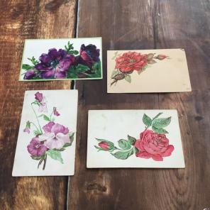 Vintage Floral Postcards