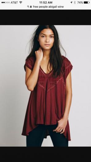 Free People Abigail Lace Inset Top Xs