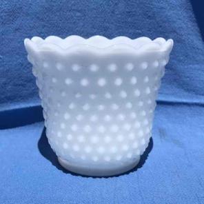 Vintage Fire king Hobnail Planter