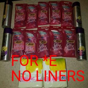 Bic shavers, puresilk and tena lot