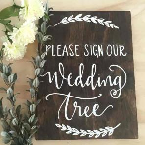 Custom wedding wood sign