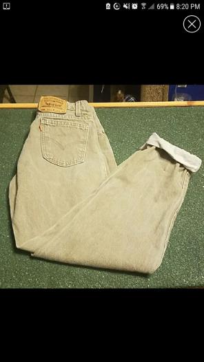 Vintage olive green levis