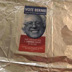 Bernie Sanders Candy Bar Wrapper