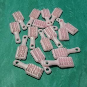 Plastic Pastel Pink Hairbrush Charm Lot