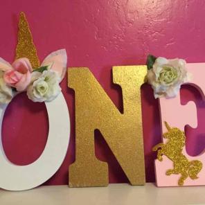 Unicorn letters O-N-E