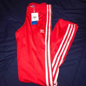 Red Adidas Superstar Track Pant