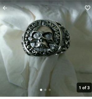 Harley Davidson skull ring
