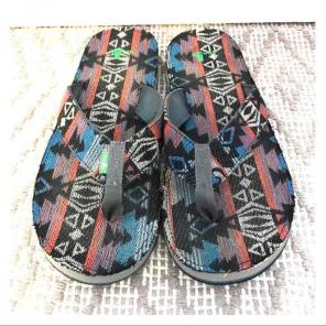 Sanuk Men's Tribal Print FlipFlops