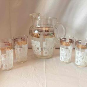 Anchor Hocking Pitcher & Glass Set