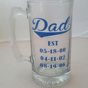 Personalized beer mug for Father's day