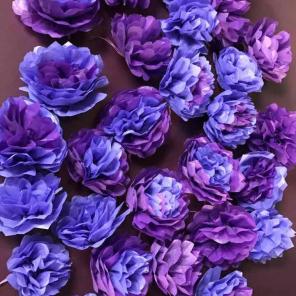25 handmade paper flowers